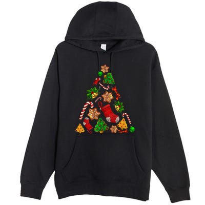Ornament Elements Xmas Tree Lights Christmas Matching Family Premium Pullover Hoodie