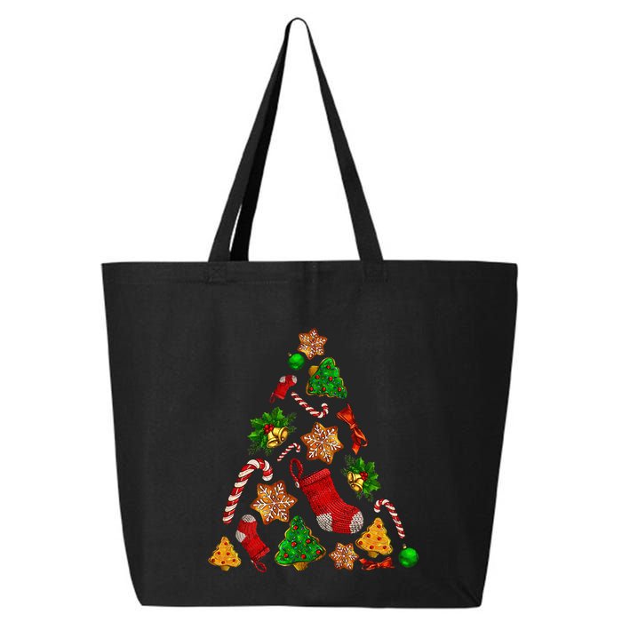 Ornament Elements Xmas Tree Lights Christmas Matching Family 25L Jumbo Tote