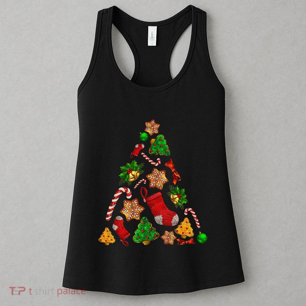 Ornament Elements Xmas Tree Lights Christmas Matching Family Womens Tank Top