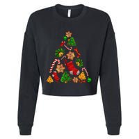 Ornament Elements Xmas Tree Lights Christmas Matching Family Cropped Pullover Crew