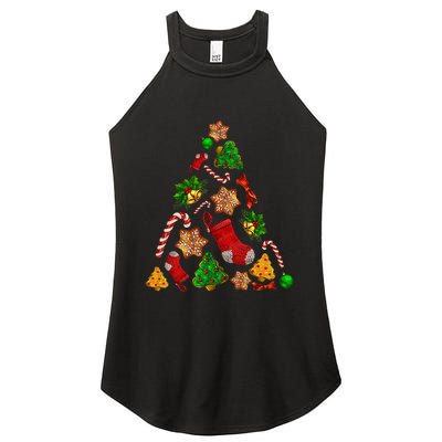 Ornament Elements Xmas Tree Lights Christmas Matching Family Women's Perfect Tri Rocker Tank
