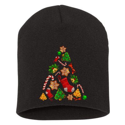 Ornament Elements Xmas Tree Lights Christmas Matching Family Short Acrylic Beanie