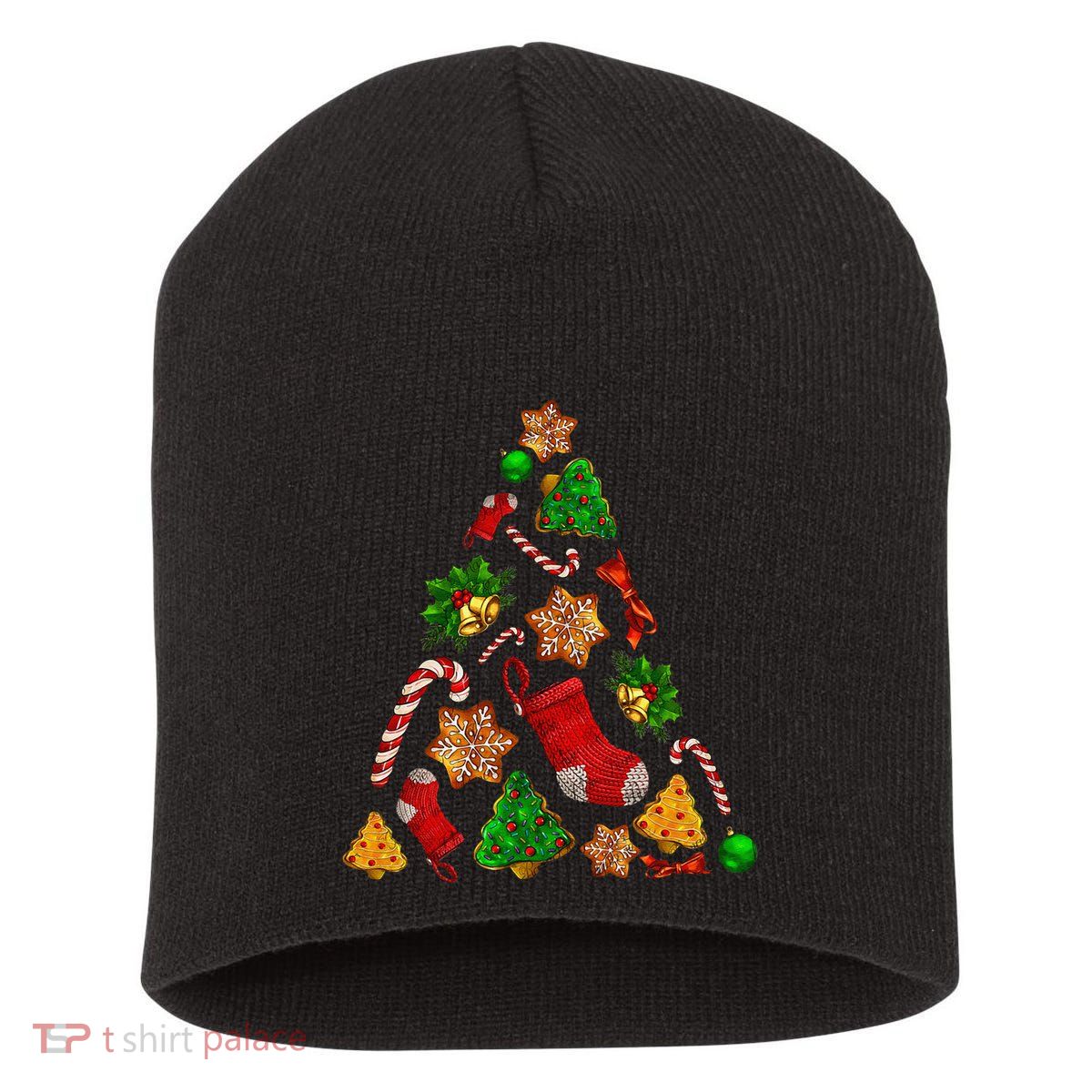 Ornament Elements Xmas Tree Lights Christmas Matching Family Short Acrylic Beanie