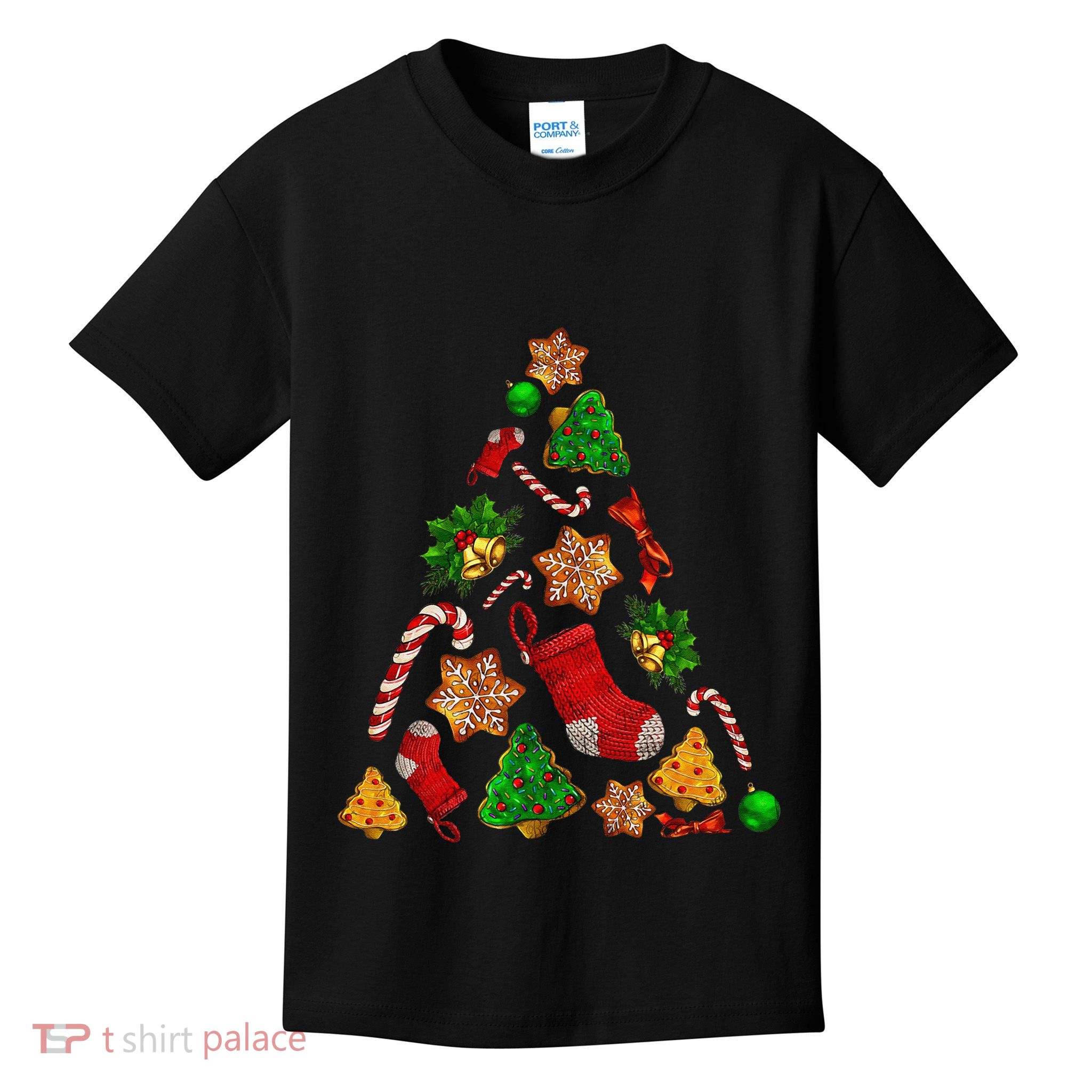 Ornament Elements Xmas Tree Lights Christmas Matching Family Kids T-Shirt