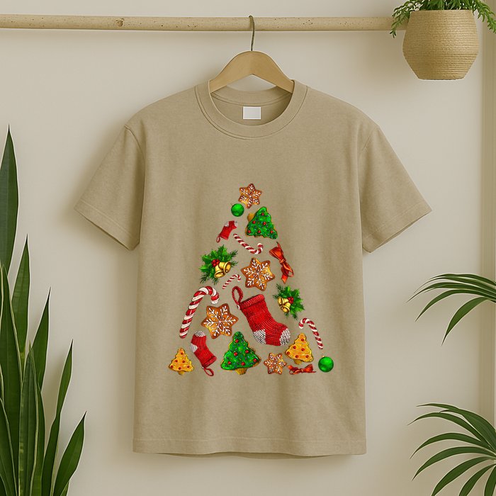 Ornament Elements Xmas Tree Lights Christmas Matching Family T-Shirt
