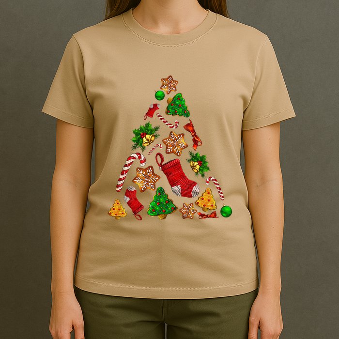 Ornament Elements Xmas Tree Lights Christmas Matching Family T-Shirt