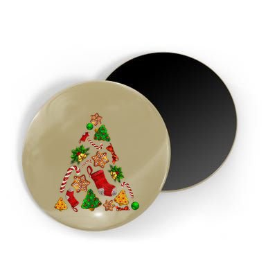 Ornament Elements Xmas Tree Lights Christmas Matching Family Magnet
