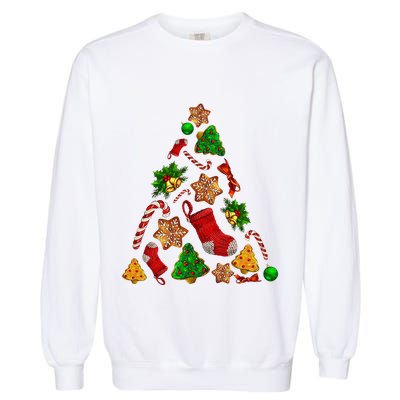 Ornament Elements Xmas Tree Lights Christmas Matching Family Garment-Dyed Sweatshirt