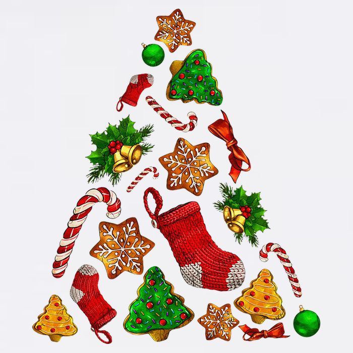 Ornament Elements Xmas Tree Lights Christmas Matching Family Garment-Dyed Sweatshirt
