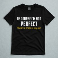 Of Course I Am Not Perfect There's A Crack in My Ass T-Shirt