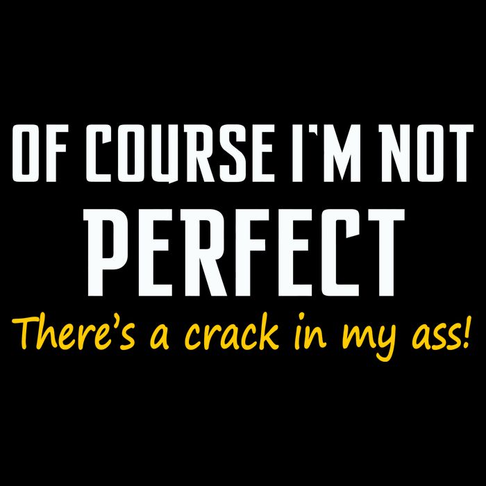 Of Course I Am Not Perfect There's A Crack in My Ass 7-Panel Snapback Hat