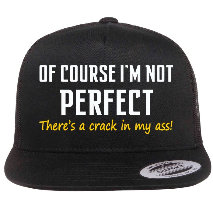 Of Course I Am Not Perfect There's A Crack in My Ass Flatbill Hat