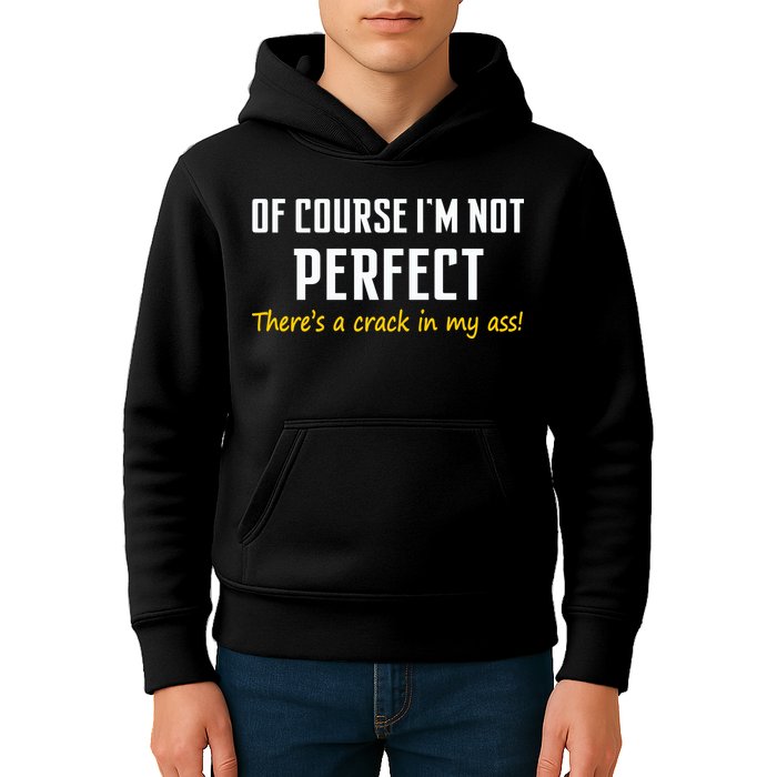 Of Course I Am Not Perfect There's A Crack in My Ass Kids Hoodie