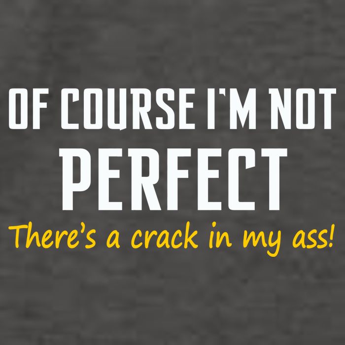 Of Course I Am Not Perfect There's A Crack in My Ass Vector Backpack