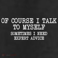 Of Course I Talk To My Self 7 Panel Mesh Trucker Snapback Hat