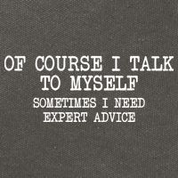 Of Course I Talk To My Self Cotton Canvas Backpack