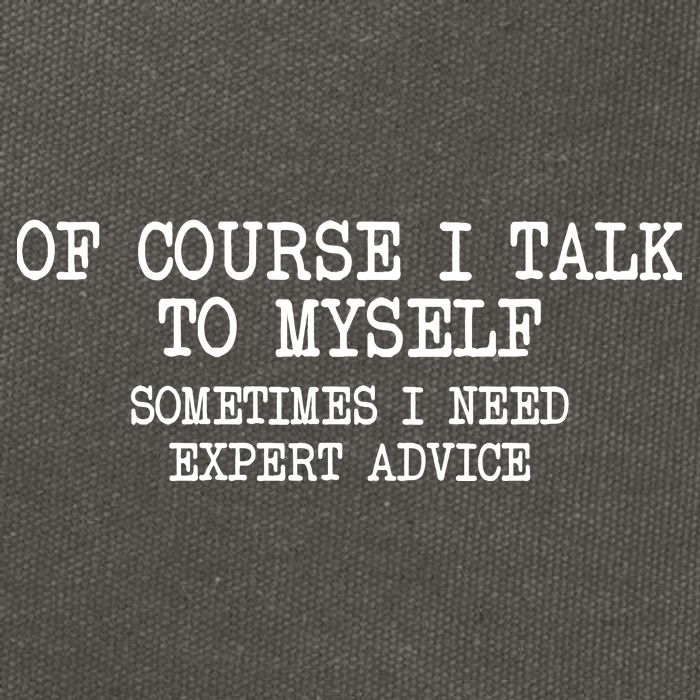 Of Course I Talk To My Self Cotton Canvas Backpack