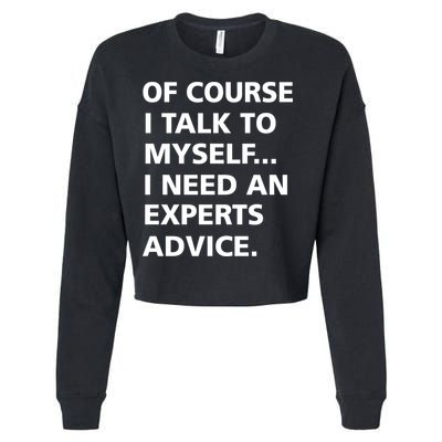 Of Course I Talk To Myself… I need an Experts Advice Cropped Pullover Crew