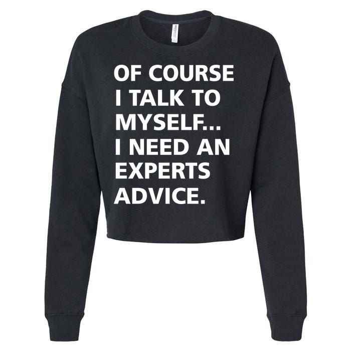 Of Course I Talk To Myself… I need an Experts Advice Cropped Pullover Crew