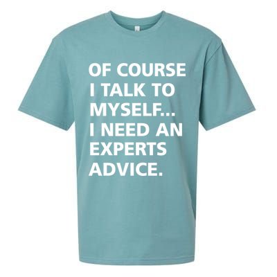 Of Course I Talk To Myself… I need an Experts Advice Sueded Cloud Jersey T-Shirt