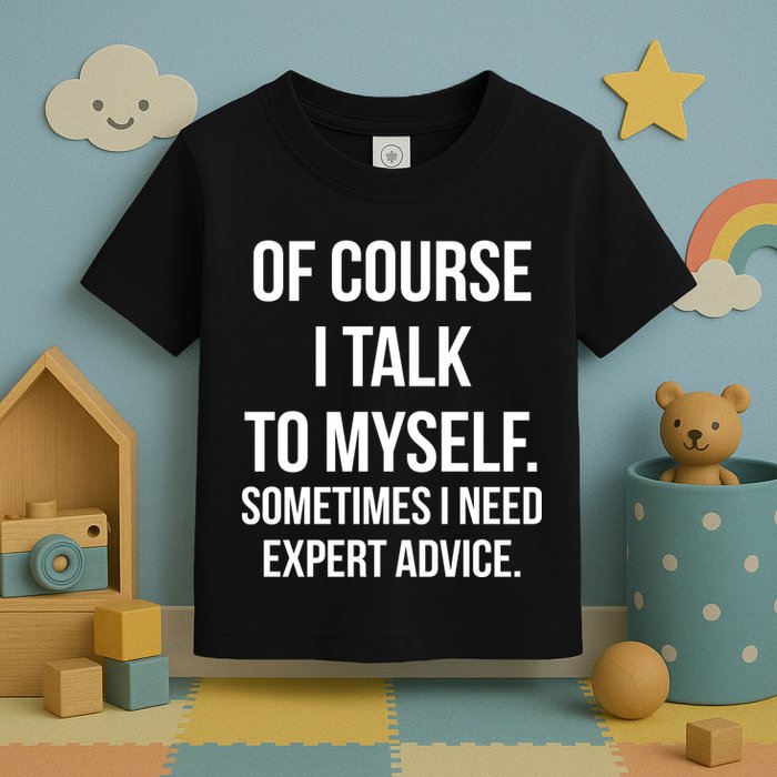 Of Course I Talk To Myself Sarcastic Toddler T-Shirt