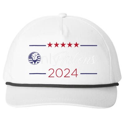 Only Felons 2024 America Flag Trump President Quote Snapback Five-Panel Rope Hat