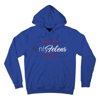 Only Felons 2024 America Flag Trump President Quote Funny Gift Hoodie