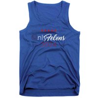 Only Felons 2024 America Flag Trump President Quote Funny Gift Tank Top