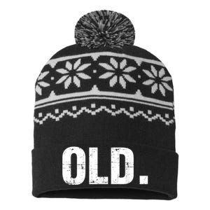 Old Funny 40th 50th 60th 70th Birthday Gag Gift Party Idea USA-Made Snowflake Beanie