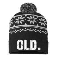 Old Funny 40th 50th 60th 70th Birthday Gag Gift Party Idea USA-Made Snowflake Beanie