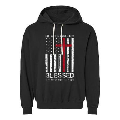 Our First 4th Of July As Mr Mrs Patriot Couple Husband Wife Garment-Dyed Fleece Hoodie