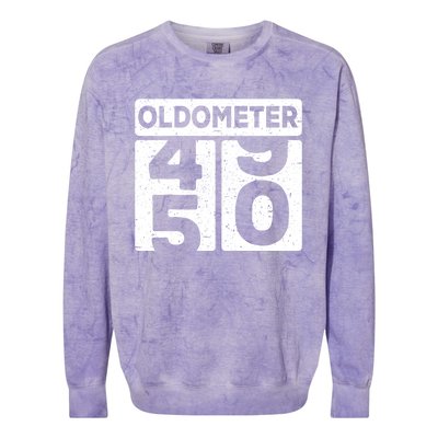 Odometer Funny 50th Birthday Gift Colorblast Crewneck Sweatshirt