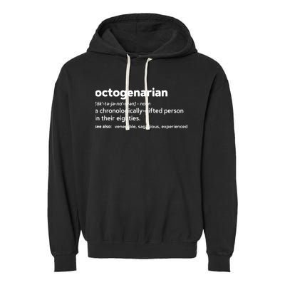 Octogenarian Funny 80th Birthday Garment-Dyed Fleece Hoodie