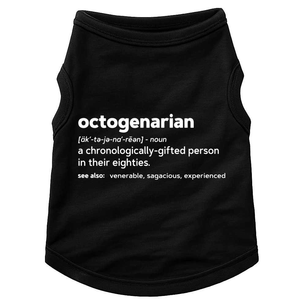 Octogenarian Funny 80th Birthday Doggie Tank