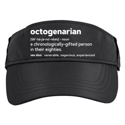 Octogenarian Funny 80th Birthday Adult Drive Performance Visor