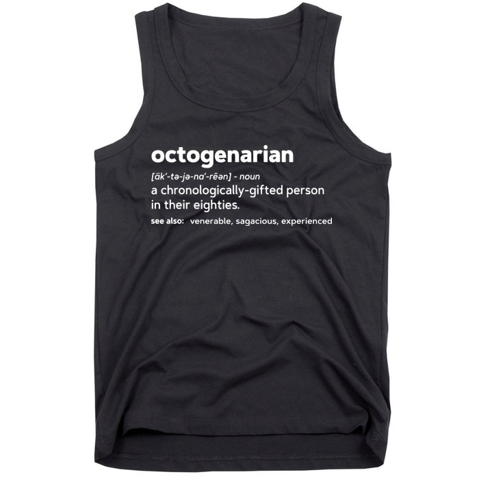 Octogenarian Funny 80th Birthday Tank Top