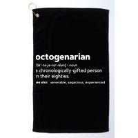 Octogenarian Funny 80th Birthday Golf Towel