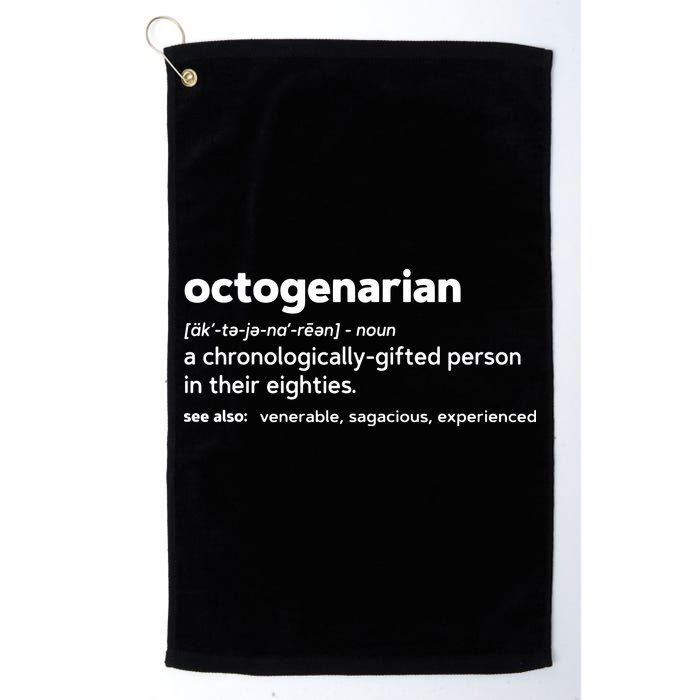 Octogenarian Funny 80th Birthday Golf Towel