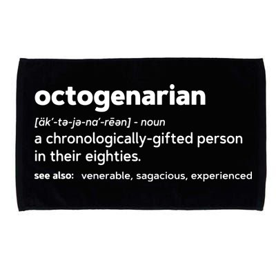 Octogenarian Funny 80th Birthday Microfiber Hand Towel