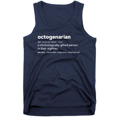 Octogenarian Funny 80th Birthday Tank Top