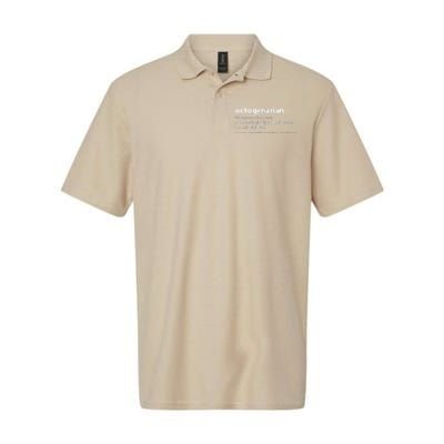 Octogenarian Funny 80th Birthday Softstyle Adult Sport Polo