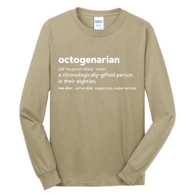 Octogenarian Funny 80th Birthday Tall Long Sleeve T-Shirt