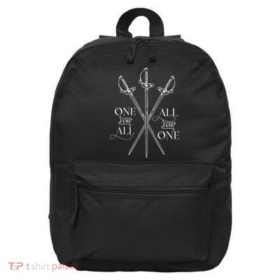 One For All All For One The Three Musketeers Literary 16 in Basic Backpack
