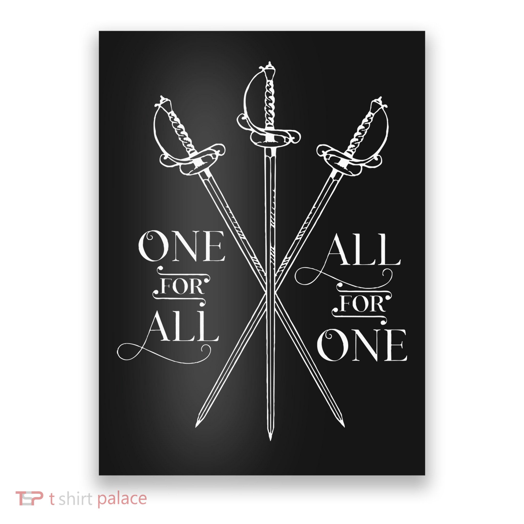 One For All All For One The Three Musketeers Literary Poster