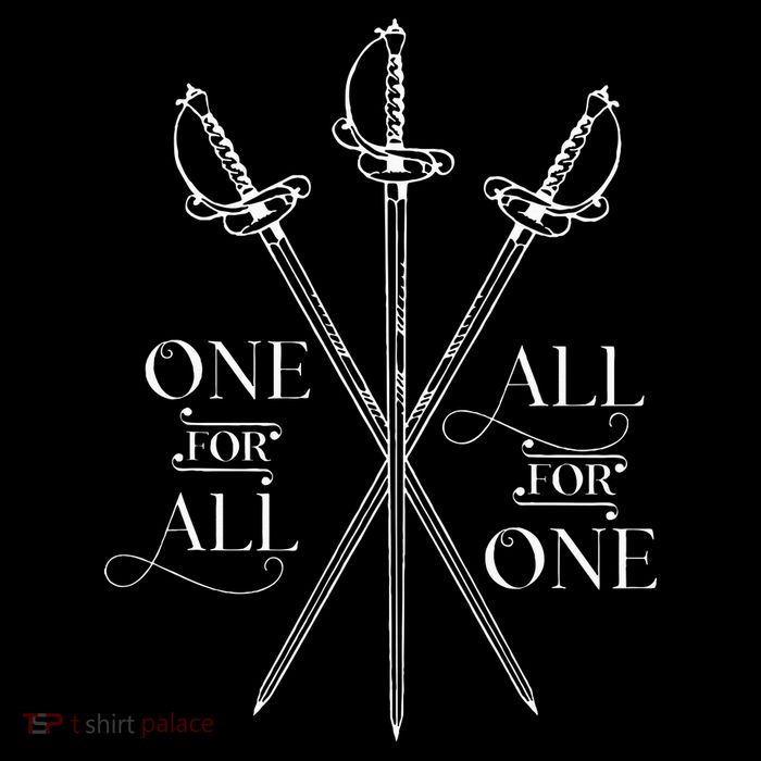 One For All All For One The Three Musketeers Literary Short Acrylic Beanie
