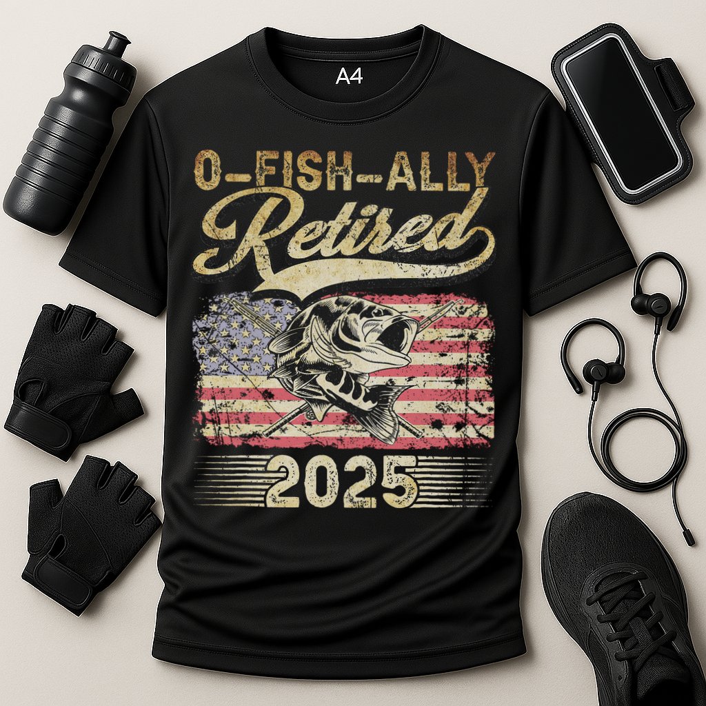 Oh Fish Ally Retired 2025 Funny Fishing Retirement Gifts Cooling Performance Crew T-Shirt