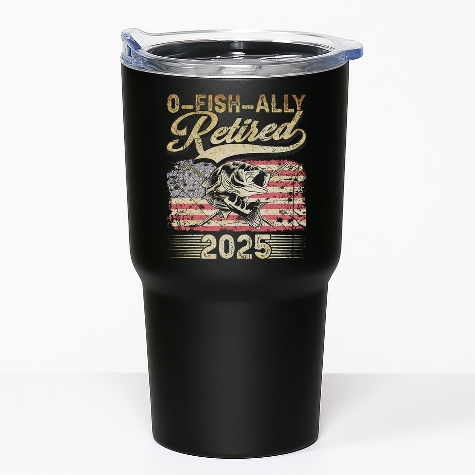 Oh Fish Ally Retired 2025 Funny Fishing Retirement Gifts Tumbler