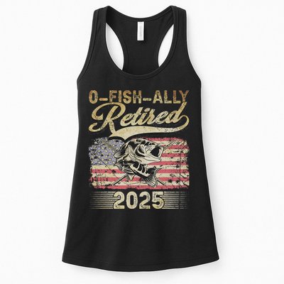 Oh Fish Ally Retired 2025 Funny Fishing Retirement Gifts Womens Tank Top
