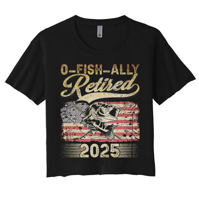 Oh Fish Ally Retired 2025 Funny Fishing Retirement Gifts Crop Top