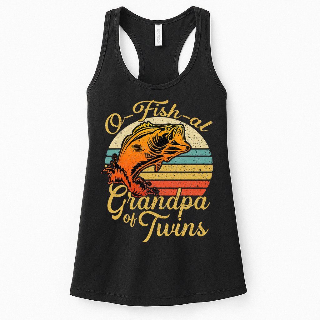 O Fish Al Grandpa Of Twins Baby Pregnancy Announcement Womens Tank Top